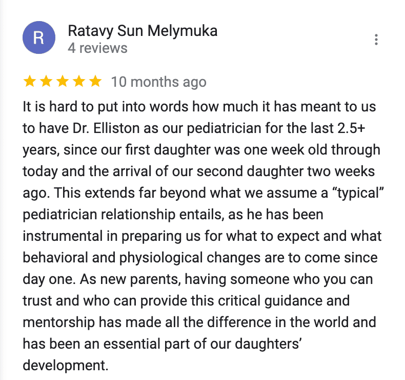 Screenshot google testimonial from Ratavy