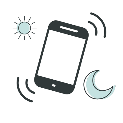 Accessible morning and night icon